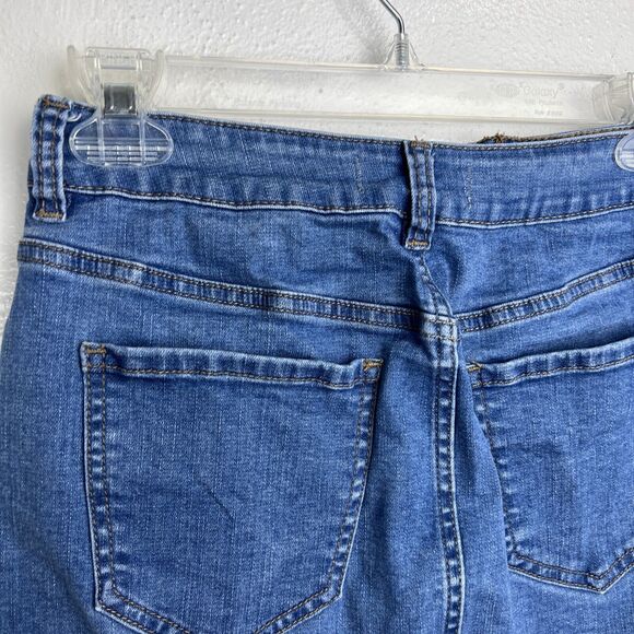 Pacsun Jean Skirt Women 26 Blue Denim Mini Tie Lace Up Front Casual Bottom - Picture 8 of 11